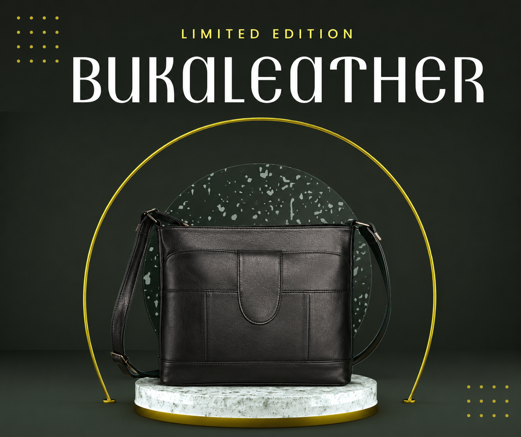 Buka Leather Verona deri çanta - Siyah
