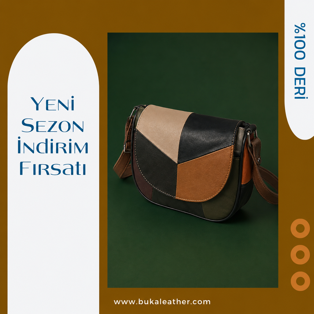 Buka Leather Lucca deri çanta - Multi