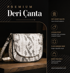 Buka Leather Lucca deri çanta - Yılan Deseni