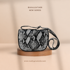 Buka Leather Ravenna deri çanta - Yılan Deseni
