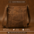 Buka Leather Trento deri çanta - Kahve