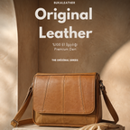 Buka Leather Roma deri çanta - Taba