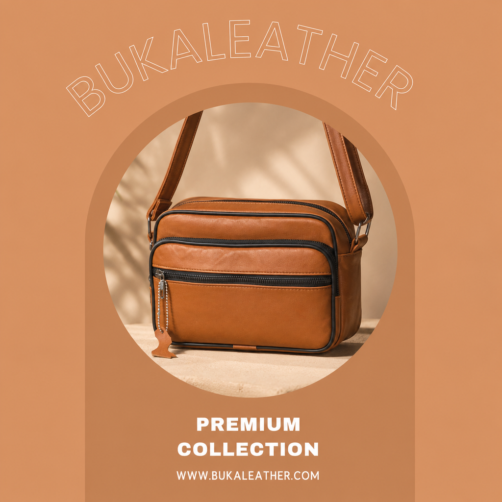 Buka Leather Torino deri çanta - Taba