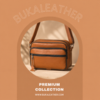Buka Leather Torino deri çanta - Taba