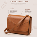 Buka Leather Milano deri çanta - Taba