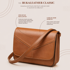 Buka Leather Milano deri çanta - Taba